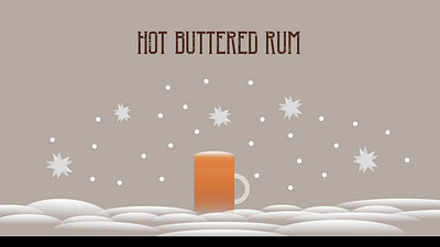 Hot Buttered Rum - Christmas in a Cup. beverage concept content design design illustration prototype