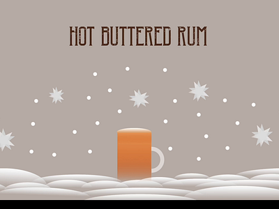 Hot Buttered Rum - Christmas in a Cup. beverage concept content design design illustration prototype