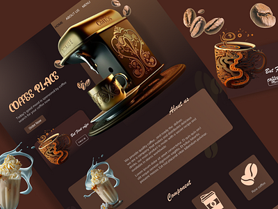 Coffee Shop Landing page coffee coffee shop graphic design tee ui uiux user exeperence design web design website