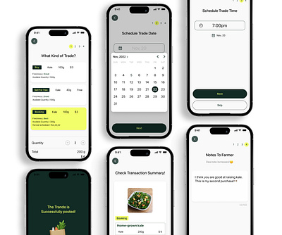 Smart farming trading app app branding farming green interactiondesign mobile mobileapp smarteat smarthome ui ux