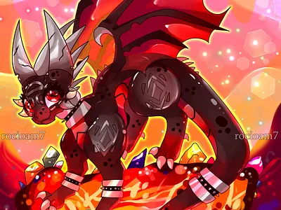 Cynder (17) Fanart character character design cynder cynder the dragon digital art digitalart dragon fanart fantasy game illustration rocioam7 videogame