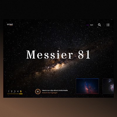 Galaxy Web Design app appdesign branding design galaxy graphic design illustration landing page logo messier space ui uidesign universe ux uxdesign web web design website website design