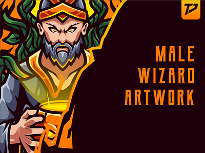 Male Wizard Artwork apparel design characterdesign clothing design design esport esport design mascot logo illustration