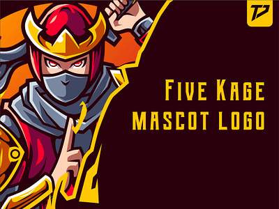 Five Kage MAscot Logo apparel design branding characterdesign clothing brand clothing design design esport esport branding esport design mascot logo graphic design illustration japanese logo ninja ronin samurai shinobi sport logo warrior