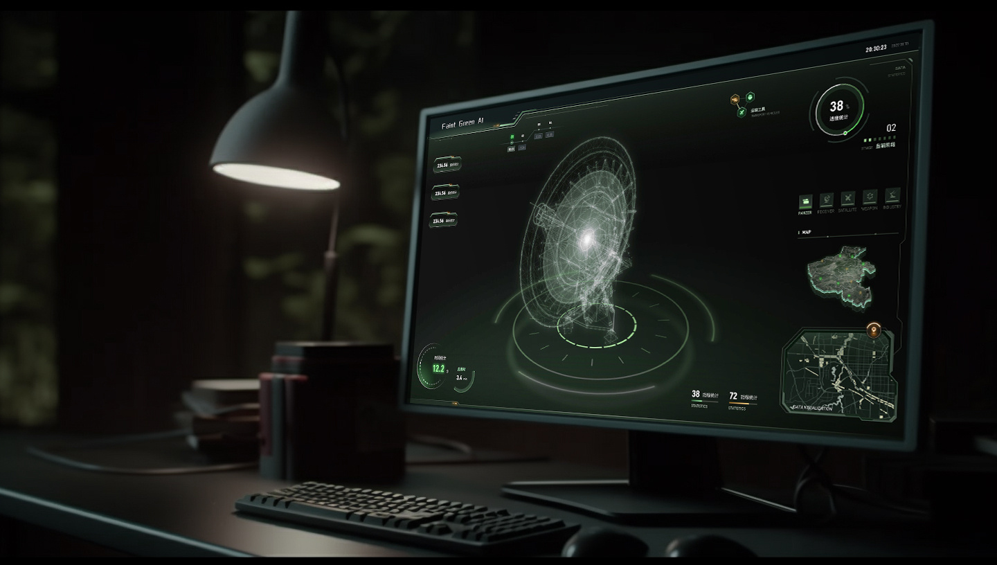 Data visualization - Faint Green Part2 3d ae animation ui visualization