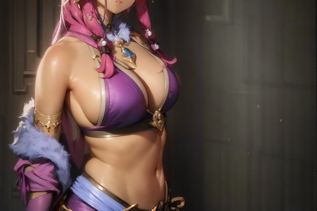 3D Realistic. From 2D Anime to Creation Ai 3d ai anime avatar character chest close up illustration metahuman model person photography pink pink hair purple real rendering skin unreal