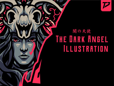 The Dark Angel Illustration anime apparel design characterdesign clothing brand clothing design darkart design esport esport design mascot logo illustration illustration forsale logo mythology skull tshirt design