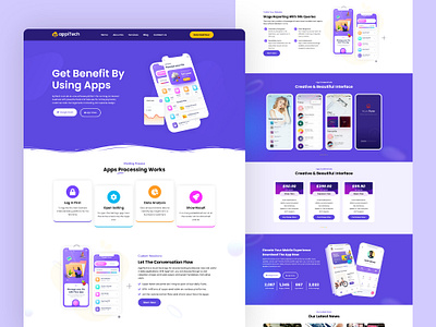 Modern Landing Page Design apps landing page elementor pro elementor website landing page design modern landing page one page website sales funnel website ui ux web design web developer wordpress landing page wordpress website design