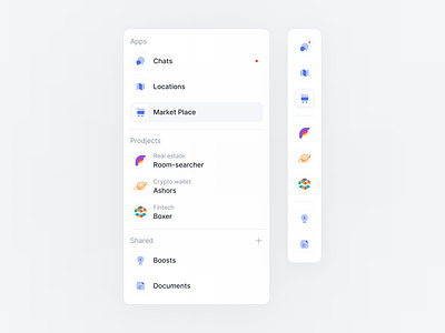 Sidebar Navigation concept design design system icons interface minimal nav nav menu navigation product design side nav sidebar sidenav ui ui design user interface ux ux design