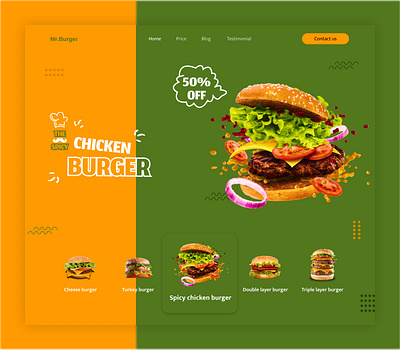 Restaurant food banner. banner design banner idea branding burger burger banner chicken burger creative design fastfood food banner food poster graphic design logo motion graphics offers design restaurant menu ui ui banner ui design ui ux ux