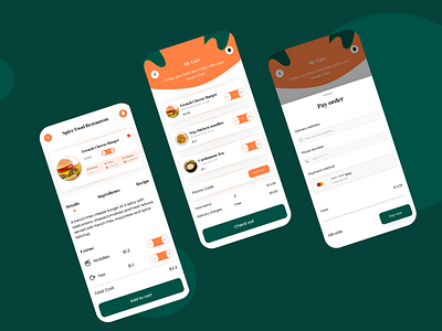 Food Delivery App | Food restaurant screens ui | Payment method food food mobile app foodpaymentmethod mobile screens mobileapp ui website