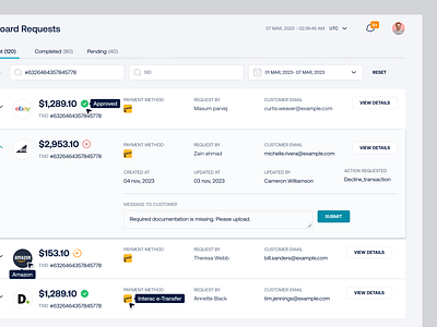 Dashboard Request - UX Redesign app bill clean complex dashboard data estimate invoice pay request saas ui ux