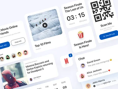 UI Components 🎬 app app design buttons component components dashboard design design system film kit minimal mobile movie ui ui components ui design uidesign uiux ux