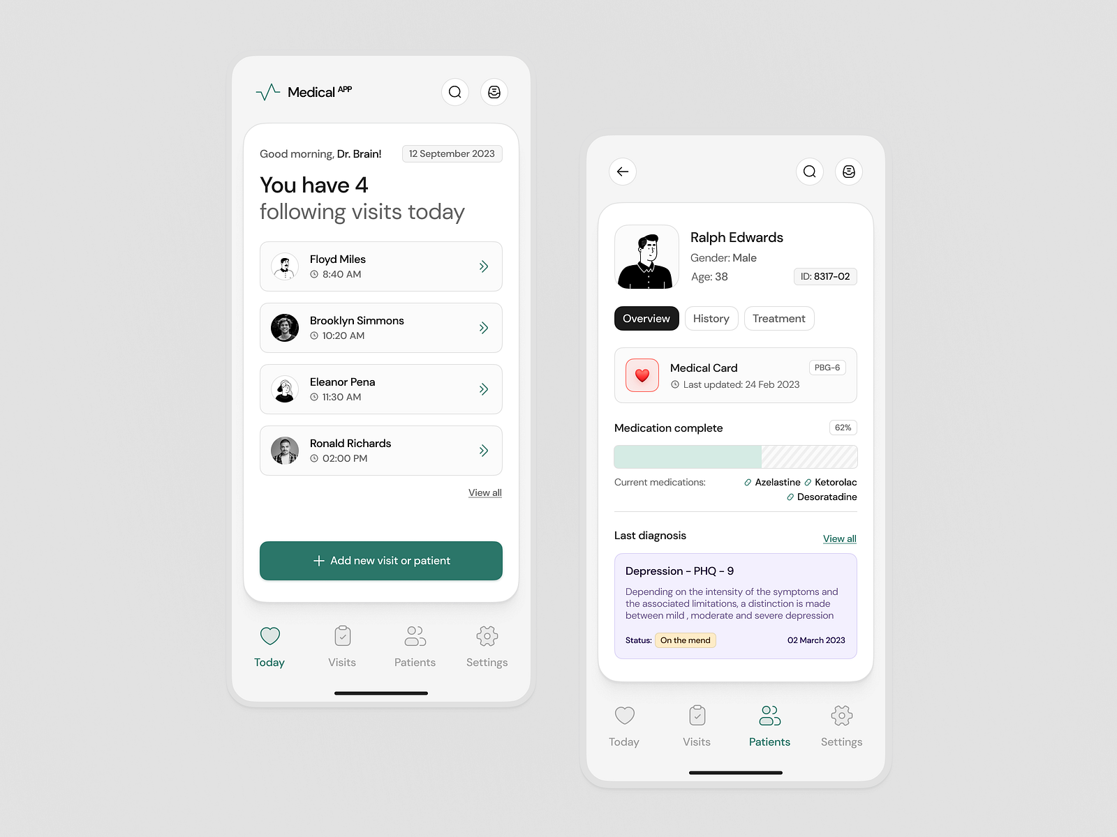 Medical Organizer - Mobile App by V. Alipov on Dribbble