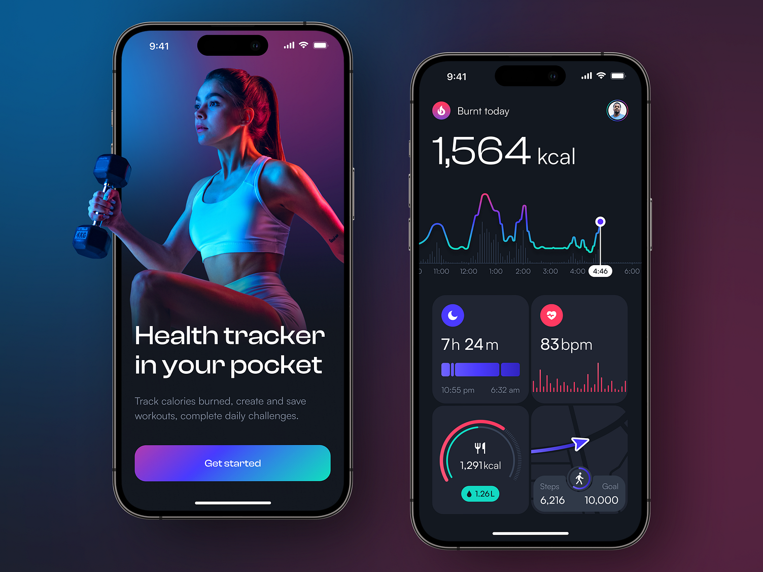 Health tracker app by Max Pishchansky for Glow - UI/UX Design Agency on ...