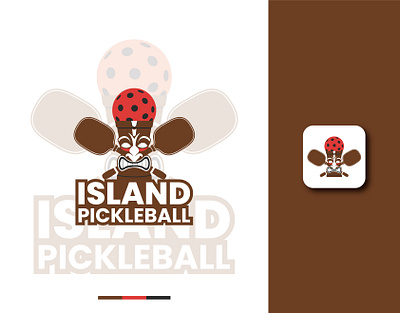 Logo, Logo Design, Modern logo best logo brand identity branding cup design graphic design island logo logo design logofolio logos minimal mordern pickleball sticker tiki face tiki mask top logo tournament vector