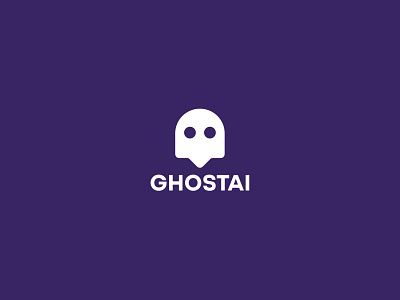 GhostAI ai brand branding design ghost graphic design illustration logo logodesign logos logotype ui vector