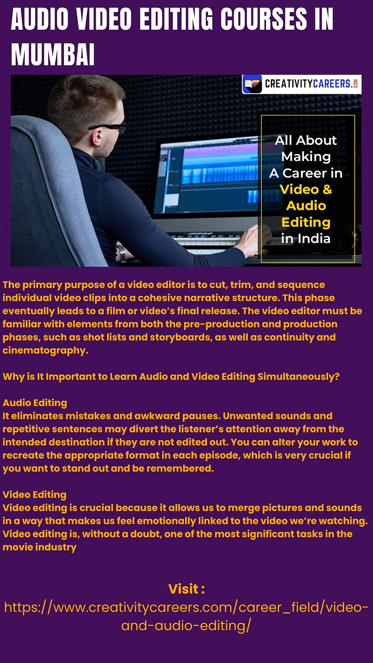 Audio video editing courses in Mumbai by darshan on Dribbble