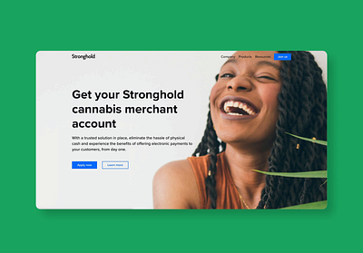 Stronghold Pay for Cannabis cannabis design fintech hemp marijuana responsive design ui webflow