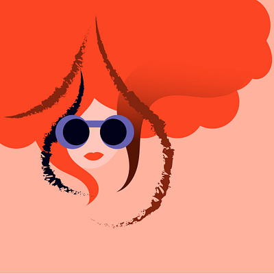 Trendy Woman, Flat Illustration animation character design fashion flat illustration sunglasses trendy woman