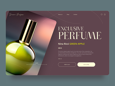 Main screen using neural networks concept neural networks perfume ui webdesign website