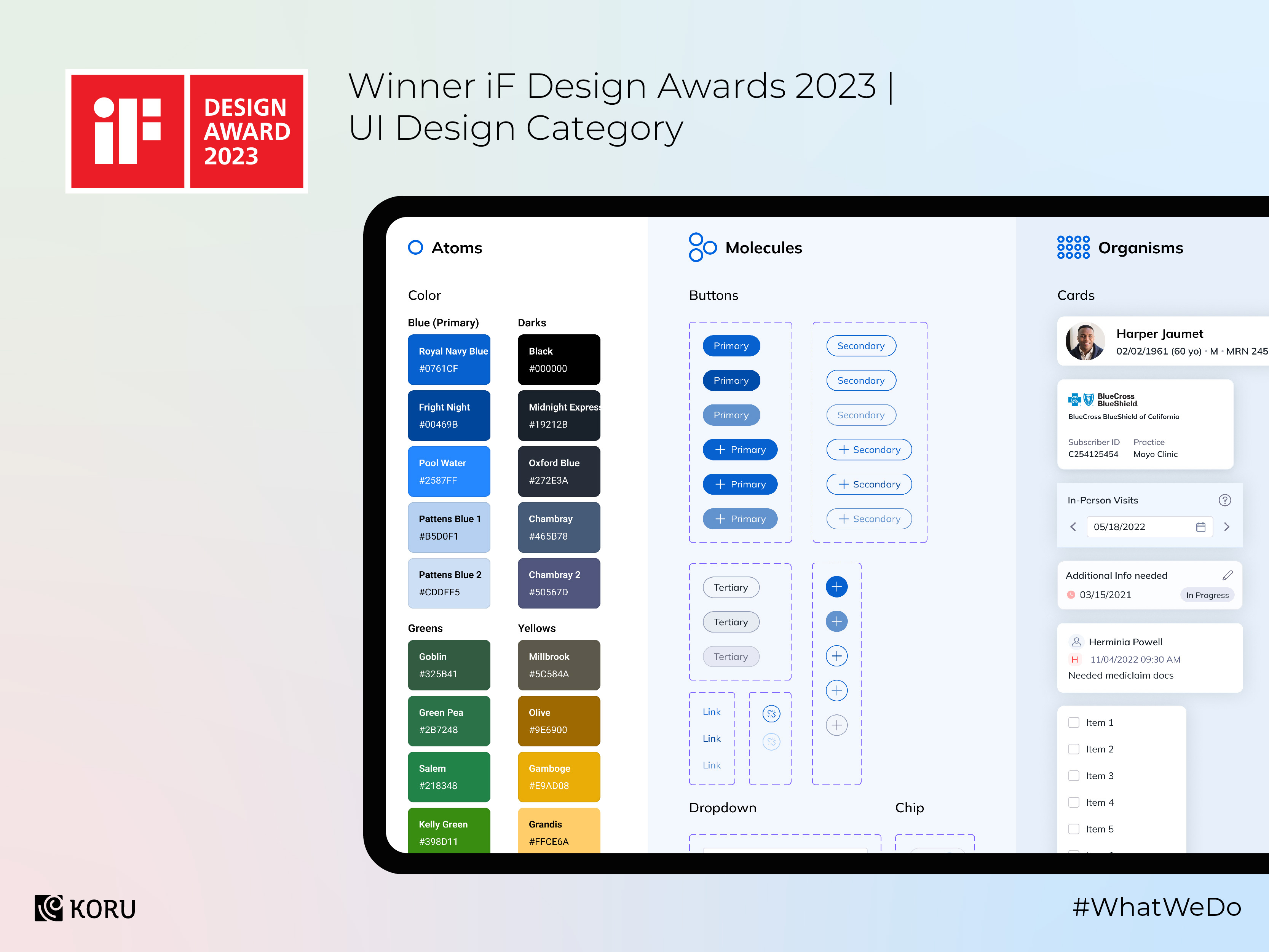 Bringing Scalability and Accessibility Through Atomic Design award winning design logic design system enterprise ux healthcare healthcare ui healthtech ui ui ux ux