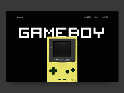 Day 39: Gameboy website animation animation build gameboy landing page motion design motion graphics nintendo retro tech transitions ui website