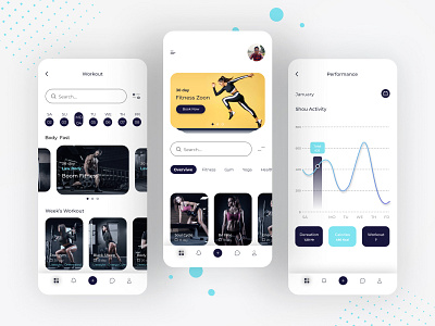 Fitness app shot app app design apps clean design fitness freebie shot shots ui uiux workout