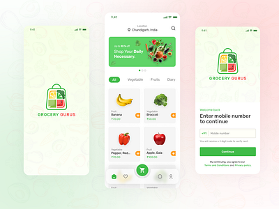 Grocery App app design dribbble grocery app mobile application ui