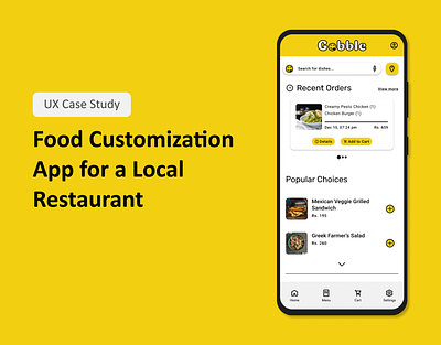 UX Case Study: Food Customization App for a Local Restaurant app design typography ui user experience ux ux design uxui visual design