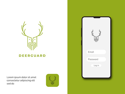 DeerGuard logo design. Deer line art logo design animal logo app apps logo branding deer guard logo deer logo design forest loog gradient logo illustration logo logo design logomaker nature logo ui vector