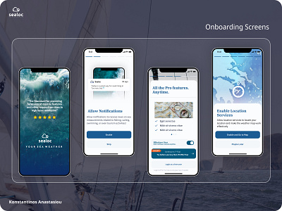 Sealoc Redesigned Onboarding Screen apple ios map map applications mobie app design onboarding paywall sea ui ui design ux ux design weather