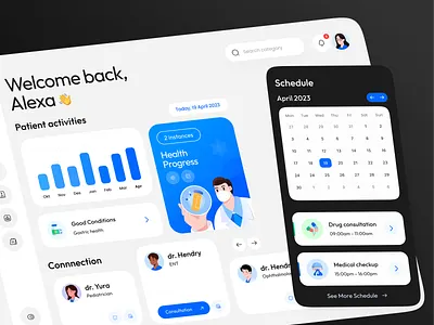 Medic - Medical Dashboard app branding design doctor graphic design health healthy illustration landing page logo medical medical checkup ui ui ux ui visual design ux design vector web app web design website