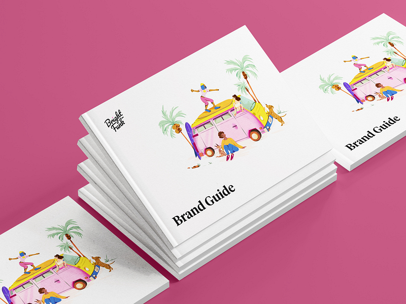Bright Funk - Brand book for a visual art agency brand book brand book design brand guidelines brand identity branding branding design corporate branding logo logo design