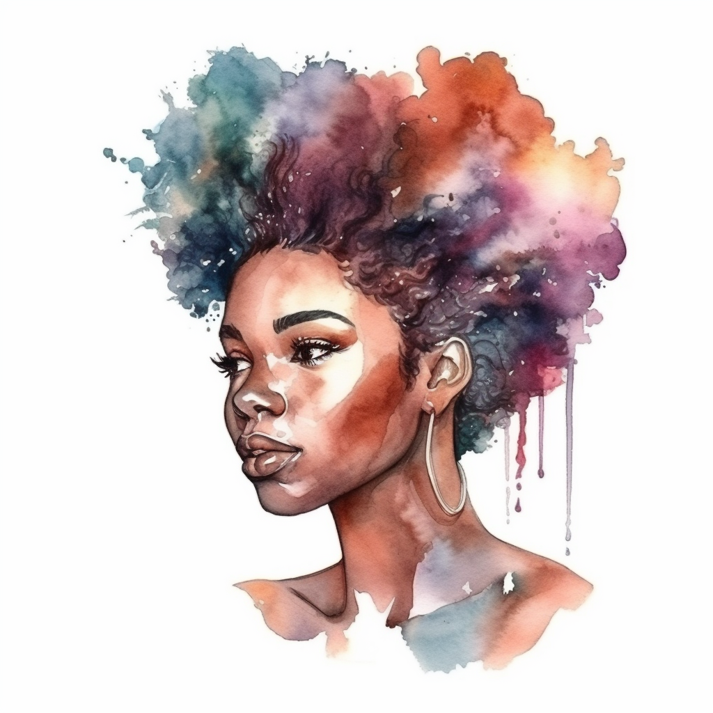 African American Black women watercolor by Likhon Rahman on Dribbble