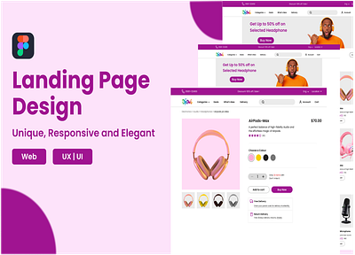 Landing page design design figma interactive design ui user interface ux website