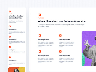 UI Snap - Headline About Features Service Page headline features about page