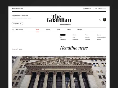 News Portal Concept design portal ui ux web web design web portal website