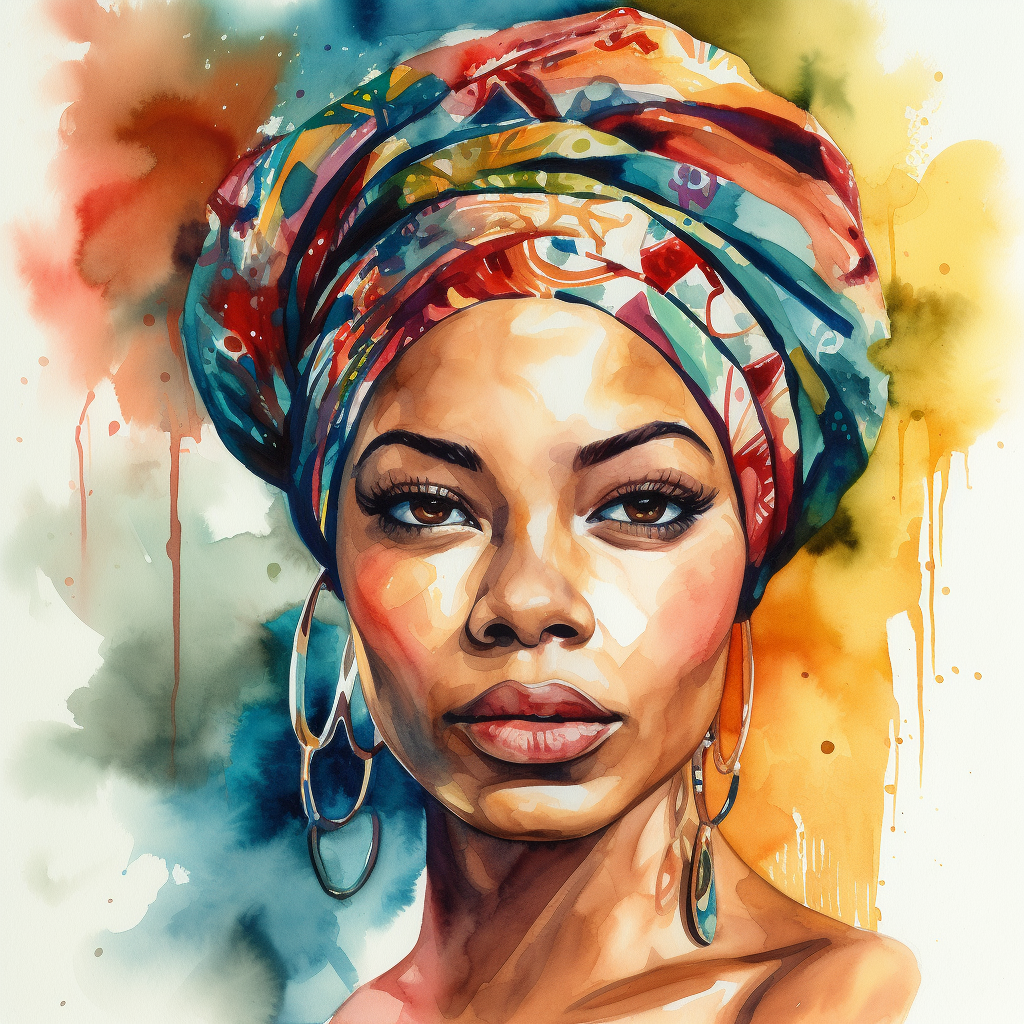 African American Black women watercolor by Likhon Rahman on Dribbble