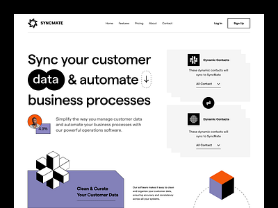 SyncMate - Data Management Software bold business clean creative daily ui data design graphic interface sync ui uiux ux web web design
