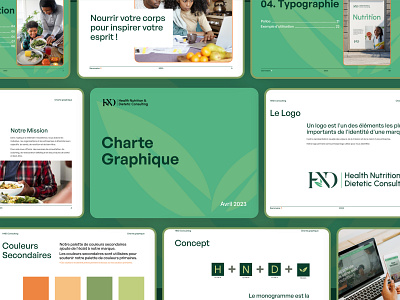 Charte Graphique HND Consulting | Kost Digital brand guideline charte graphique guide de marque identité de marque identité visuelle kost digital marque de santé nutrition