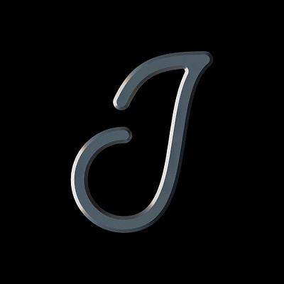J 36 days of type 3d bevel branding design extrude graphic design illustration illustrator j lettering logo monoline typography vector