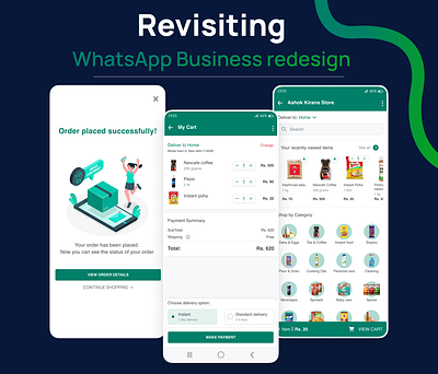 Revisiting WhatsApp business redesign app design design thinking designing figma figma design illustration product design product designer revamp shopping ui uiux ux whatsapp whatsapp business