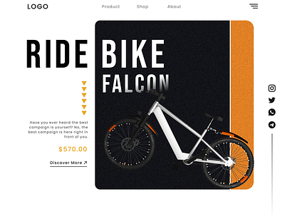 Bicycle seller Web design template agency bicycle web design bycycle cycle template graphic design ui ux web agency web page