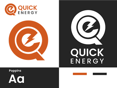 Quick Energy Logo design graphic design logo vector