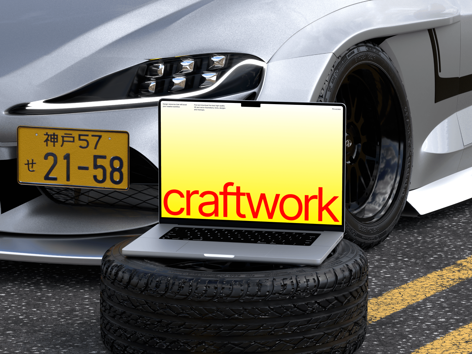 Tech MacBook Pro 16 Mockups 3d automobile blender branding car craftwork design illustration landing logo macbook macbookpro mockups motorcycle road tech ui vehicle web website