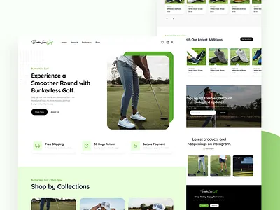 Bunkerless Golf: A Hole-in-One Design and Development Experience branding design figma graphic design illustration logo ui ux vector website development