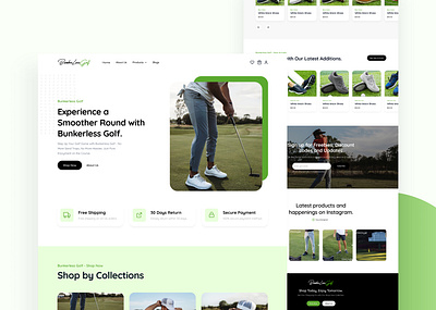 Bunkerless Golf: A Hole-in-One Design and Development Experience branding design figma graphic design illustration logo ui ux vector website development