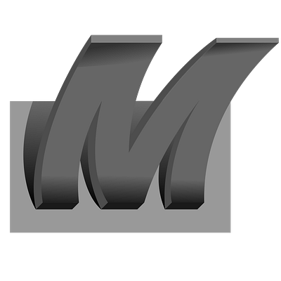 Logo with a 3D Letter "M" branding design graphic design illustration logo vector