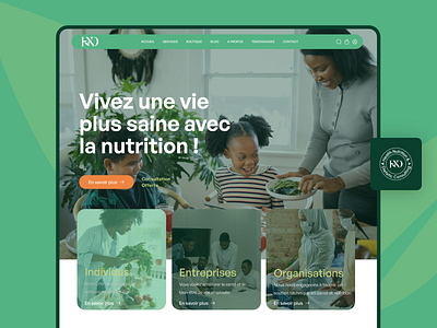 Section Accueil Site Web - HND Consulting ecommerce hero section kost digital landing page site de nutrition site e commerce site internet site web